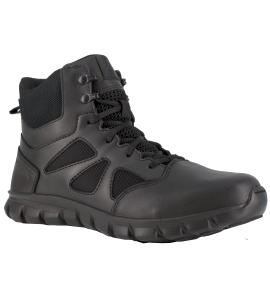 Reebok RB8605 Sublite Cushion Tactical Men's 6" Tactical Boot with Side Zipper - Black