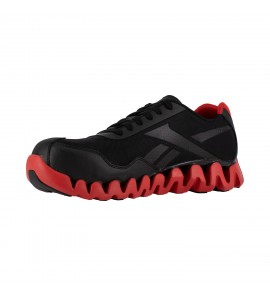 Reebok RB3016 Zig Pulse Work Men's Athletic Work Shoe - Black and Red 