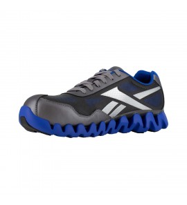 Reebok RB3018 Zig Pulse Work Men's Athletic Work Shoe - Grey and Blue