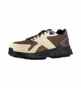 Reebok RB3260 Hyperium Work Men's Retro Trail Running Work Shoe - Tan, Blue, and Brown