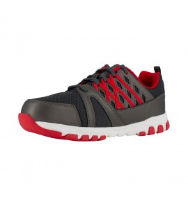 Reebok RB4005 Sublite Work Men's Athletic Work Shoe - Grey with Red Trim
