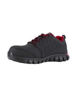 Reebok RB4058 Sublite Cushion Work Men's Athletic Work Shoe - Black and Red