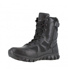 Reebok RB8805 Sublite Cushion Tactical Men's 8" Tactical Boot with Side Zipper - Black Boots